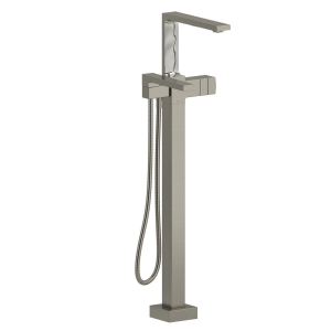 Riobel® TRF39BN Reflet™ Thermostatic Single Hole Floor Mount Tub Filler Trim, Brushed Nickel