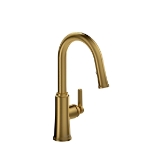 RIOBEL TTRD101BG Trattoria Kitchen Faucet Pulldown Single, 1.5 gpm Flow Rate, Gold