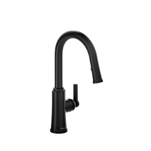 Riobel® TTRD101BK Trattoria Pulldown Kitchen Faucet Pull-Down Touchless, 1.5 gpm, Black