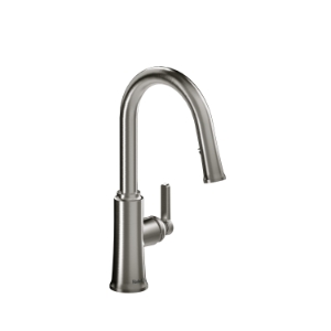 RIOBEL TTRD101SS Trattoria Kitchen Faucet Pulldown Single, 1.5 gpm Flow Rate, Stainless Steel