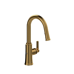 Riobel® TTRD111BG Trattoria Pulldown Kitchen Faucet Pull-Down Touchless, 1.5 gpm, Gold