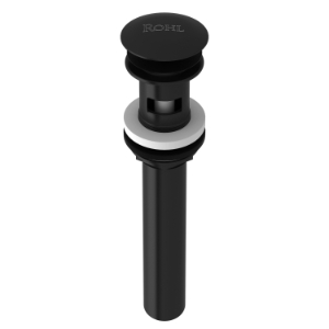 Rohl® 5447MB Lavatory Push Drain With Overflow, Matte Black