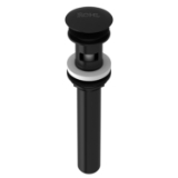 Rohl® 5447MB Lavatory Push Drain With Overflow, Matte Black