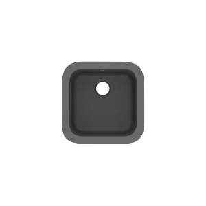 Rohl® 5927-04 Allia™ 18" Fireclay Single Bowl Bar/Food Prep Kitchen Sink, Satin Grey