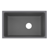 Rohl® 6307-04 Allia™ 32" Fireclay Single Bowl Undermount Kitchen Sink, Satin Grey