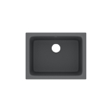Rohl® 6347-04 Allia™ 24" Fireclay Single Bowl Undermount Kitchen Or Laundry Sink, Satin Grey