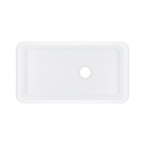 Rohl® 6497-00 Allia™ 34 in Fireclay Single Bowl Undermount Kitchen Sink, White