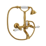 Rohl® A1401LPULB Exposed Wall Mount Tub Filler, Unlacquered Brass
