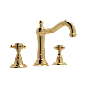 Rohl® A1409XMULB-2 Acqui® Widespread Lavatory Faucet, Unlacquered Brass