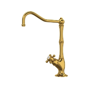 Rohl® A1435XMULB-2 Acqui® Traditional Filtration Faucet, 0.5 gpm, Column Spout, Unlacquered Brass