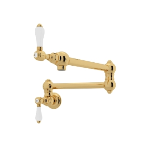 Rohl® A1451LPULB-2 Pot Filler, Unlacquered Brass