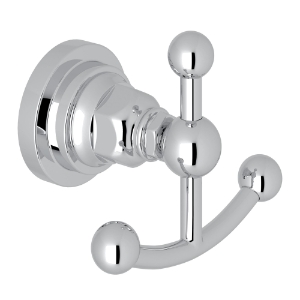 Rohl® A1481LIAPC San Giovanni™ Double Robe Hook, Polished Chrome