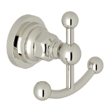 Rohl® A1481LIPN San Giovanni™ Double Robe Hook, Polished Nickel