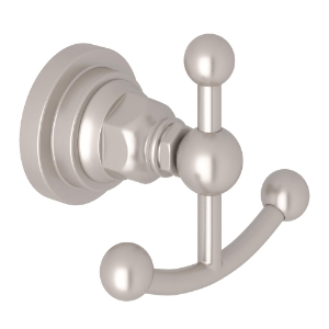 Rohl® A1481LISTN San Giovanni™ Double Robe Hook, Satin Nickel