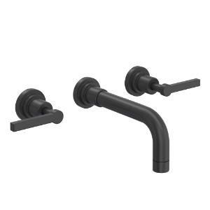 Rohl® A2207LMMBTO-2 Lombardia® Wall Mount Lavatory Faucet Trim, Matte Black