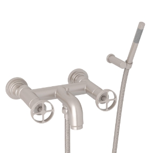 Rohl® A3302IWSTN Campo™ Exposed Wall Mount Tub Filler, Satin Nickel