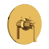 Rohl® A4214LMULB Lombardia® 3/4" Thermostatic Trim Without Volume Control, Unlacquered Brass