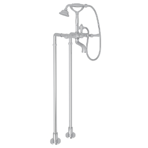 Rohl® AKIT1401NLMAPC Floor Mount Tub Filler, Polished Chrome