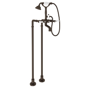 Rohl® AKIT1401NLPTCB Floor Mount Tub Filler, Tuscan Brass