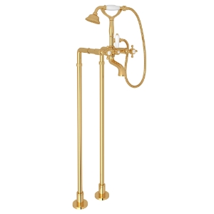 Rohl® AKIT1401NXMIB Floor Mount Tub Filler, Italian Brass