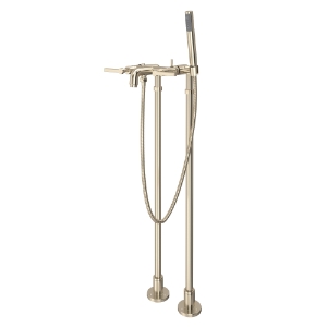 Rohl® AKIT2202NLMSTN Lombardia® Floor Mount Tub Filler, Satin Nickel