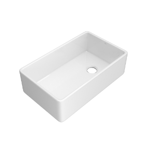 Rohl® AL3220AF100 Allia™ 32" Fireclay Single Bowl Farmhouse Apron Front Kitchen Sink, White