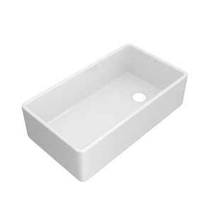 Rohl® AL3620AF100 Allia™ 36" Fireclay Single Bowl Farmhouse Apron Front Kitchen Sink, White