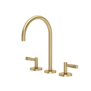 Rohl® AM08D3LMAG Amahle™ Widespread Lavatory Faucet With C-Spout, Antique Gold