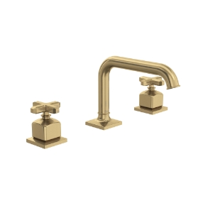 Rohl® AP09D3XMAG Apothecary™ Widespread Lavatory Faucet With U-Spout, Antique Gold