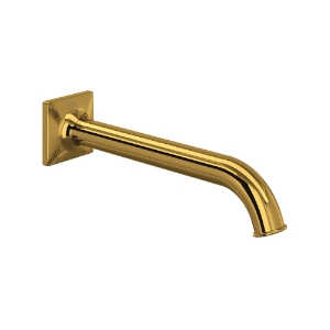 Rohl® AP16W1ULB Apothecary™ Wall Mount Tub Spout, Unlacquered Brass