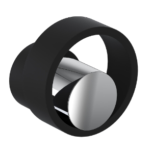 Rohl® EC18W2IWMBC Eclissi™ Trim For Volume Control And Diverter, Matte Black/Polished Chrome