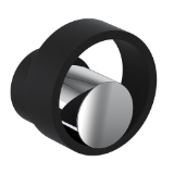Rohl® EC18W2IWMBC Eclissi™ Trim For Volume Control And Diverter, Matte Black/Polished Chrome