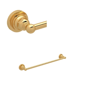 Rohl® ROT1/18ULB 18" Towel Bar, Unlacquered Brass