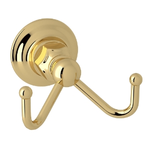Rohl® ROT7DULB Double Robe Hook, Unlacquered Brass