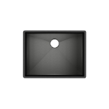 Rohl® RSS2418BKS Forze™ 24" Single Bowl Stainless Steel Kitchen Sink, Black Stainless Steel