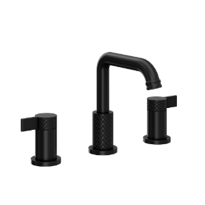 Rohl® TE09D3LMMB Tenerife™ Widespread Lavatory Faucet With U-Spout, Matte Black