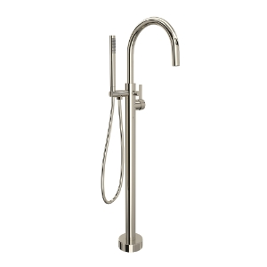 Rohl® TTE06HF1LMPN Tenerife™ Single Hole Floor Mount Tub Filler Trim, Polished Nickel