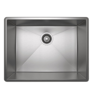 Rohl® RSS2115SB Forze Transitional Kitchen Sink, Rectangular Shape, 1 Faucet Hole, Deck Mounting, Brushed Stainless Steel