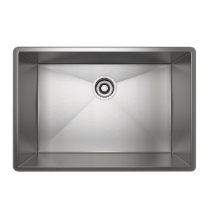 Rohl® RSS2416SB Forze Transitional Kitchen Sink, Rectangular Shape, 1 Faucet Hole, Deck Mounting, Brushed Stainless Steel