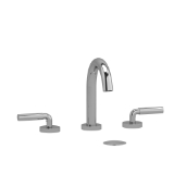 Riobel® RU08LC RU08L Riu Widespread Bathroom Faucet, 1.3 gpm Flow Rate, 4-3/8 in H Spout, 8 to 16 in Center, Chrome, 2 Handles, Push Button Drain