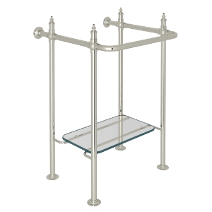 Perrin & Rowe RW2231PN Perrin & Rowe Finished Wash Stand, 1 Shelves, 22-1/2 in OAL x 31 in OAH, Brass