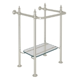 Perrin & Rowe RW2231PN Perrin & Rowe Finished Wash Stand, 1 Shelves, 22-1/2 in OAL x 31 in OAH, Brass