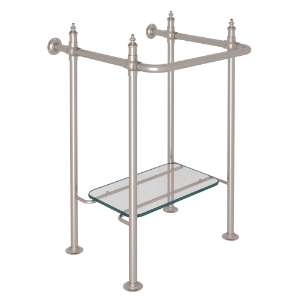 Perrin & Rowe RW2231STN Perrin & Rowe Finished Brass Wash Stand, 1 Shelves
