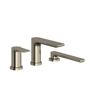 Riobel® TFR16BN Fresk™ 3-Hole Pressure Balance Deck Mount Tub Filler Trim, Brushed Nickel