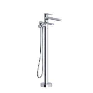 Riobel® TFR39C Fresk™ Thermostatic Single Hole Floor Mount Tub Filler Trim, Chrome