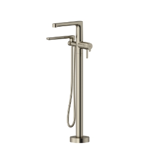 Riobel® TNB39BN Nibi™ Thermostatic Single Hole Floor Mount Tub Filler Trim, Brushed Nickel