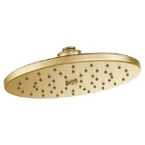 Moen® S112EPBG Waterhill™ 1-Function Shower Head, 1.75 gpm Flow Rate, 2 gpm Max Flow, Wall Mount, 10 in Dia x 2-7/8 in H Head, Brushed Gold