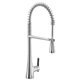 Moen® S5235 Sinema™ Kitchen Faucet, 1.5 gpm Flow Rate, 360 deg High Arc Pulldown Spout, Chrome, 1 Handle