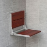 THERMASOL® SEAT-S-GR Shower Seat, Folding Seat, 500 lb Load, Aluminum