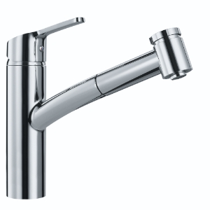 Franke SMA-PO-CHR Smart Single Handle Pull-Out Kitchen Faucet, Polished Chrome